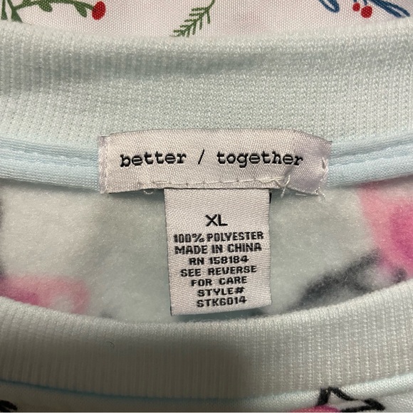 Better Together Christmas Flamingo Pajamas Sleeping Set of Sweater and Shorts - Picture 4 of 9